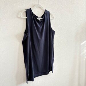 CHICO'S NAVY BLUE SLEEVELESS TOP, SIZE 2 (LARGE/SIZE 12)